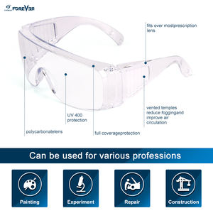 نظارات السلامة أنسي Z87.1 كبير الحجم درع Fitover البلاستيك الكمبيوتر في الهواء الطلق حماية العين مكافحة الضباب نظارات السلامة - Product Image 5