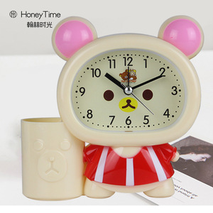 Cute Cartoon <strong>Bee</strong> Pen Holder Children's Alarm <strong>Clock</strong> Creative Fashion Student Bedroom Bedside Table Alarm <strong>Clock</strong> Wholesale - Product Image 2