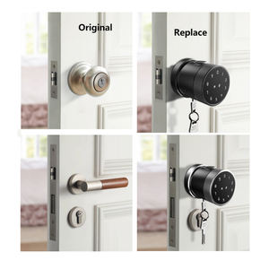 قفل مقبض ذكي مضاد للسرقة عالي الأمان ويريلسستويا بلي بدون مفتاح ، كلمة مرور رقم بصمة الإصبع ، قفل باب واي فاي - Product Image 5