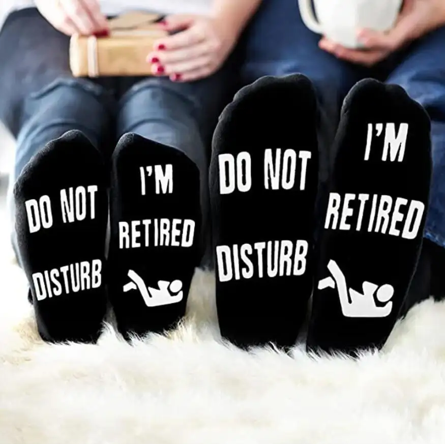 Funny Retirement Socks Birthday Gifts for Men Women Papa Uncle Husband Dad Grandpa Retirees Do Not Disturb I'M Retired Socks