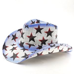 <span class=keywords><strong>Vacances</strong></span> tressé peinture en aérosol femmes Cowboy chapeau de paille chapeau à bride disquette large bord <span class=keywords><strong>Canada</strong></span> Cowboy chapeau - Product Image 4