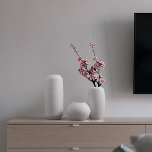 Nuovo Design Minimalista <span class=keywords><strong>Vaso</strong></span> in Ceramica per Decorazione Tavola, <span class=keywords><strong>Vaso</strong></span> per Fiori in Argilla Ceramica Nordica Fatto a Mano <span class=keywords><strong>con</strong></span> Effetto Filigrana - Product Image 5