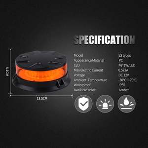 Kit de feux stroboscopiques LED CIGO - 48 LED ambre rotatives/clignotantes, étanches IP65, 23 motifs - Feux de signalisation pour véhicules d'urgence - Product Image 5