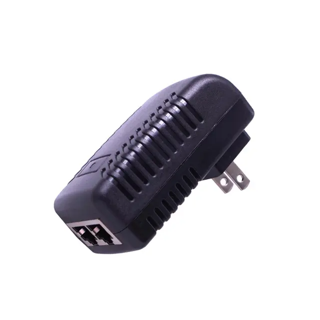 2-Pack 48V 0, 5A PoE Power Adapter Supply Injector Ethernet dengan dinding Plug 10/100Mbps, untuk IP Ponsel Voip kamera AP