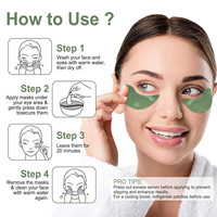 Coussinets de gel pour les yeux de marque privée pour les poches ridules Patch hydrogel rafraîchissant Matcha Patch coréen pour masque sous les yeux