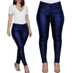 Leggings taille haute en <span class=keywords><strong>cuir</strong></span> PU pour femmes, pantalons extensibles en similicuir pour club, décontractés <span class=keywords><strong>ou</strong></span> sorties nocturnes - Product Image 4