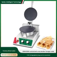 Machine à gaufres Blios à économie d'énergie, 1300W, en acier inoxydable, 220V 50Hz 60Hz, pour pâtisserie et boulangerie