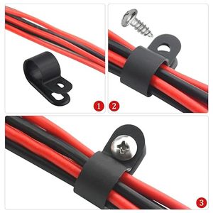 Adjustable R <strong>Cable</strong> <strong>Clips</strong>, Adhesive Organizers <strong>Sticky</strong> Wire <strong>Clips</strong> Cord Holder for TV PC Ethernet Under Desk Wall Home Office - Product Image 4