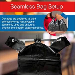 ถุงหัวหม่าเหิงชุน (300 ใบ) (สีดำ) (11.5" x 6.5" x 21") - ถุงพลาสติกสีดำ (แบบธรรมดา) - ร้านขายของชำ, ช้อปปิ้ง, ร้านอาหาร - Product Image 5