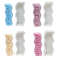 Moules époxy de moulage Unique, moules en résine de pilier ondulé, moule de bougie de lettre en Silicone pour la fabrication de bougies