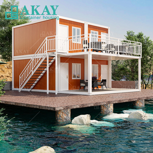 Nhà khung thép chống cháy <span class=keywords><strong>2</strong></span> tầng, nhà dạng viên nang thân thiện với môi trường, nhà gỗ, nhà mô-đun có sân thượng - Product Image 5