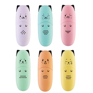 Enlegend 6 piezas forma de gato lindo Mini resaltador pluma Color <span class=keywords><strong>Pastel</strong></span> Kawaii calcetín rellenos regalo marcador resaltador - Product Image 5