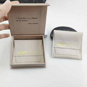 Luda Custom Logo Jewelry Bag Velvet <b>Envelope</b> <b>Gift</b> Bags /Flap Velvet Jewelry Packaging Pouch with Insert Cards - Product Image 2