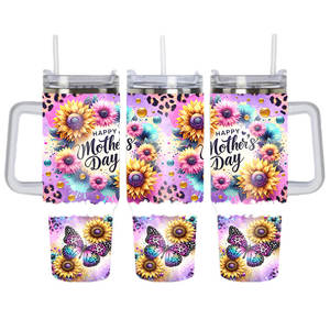 Regalos para el Día de la Madre, Superventas, Vaso Térmico de Metal de 40 oz con Estampado de Mamá, Taza de Viaje Portátil para Campamento - Product Image 3