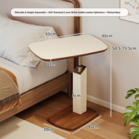 Table console à café populaire, simple, petite, contemporaine, en acier et bois, multifonctionnelle, mobile, relevable, rotative, réglable, pour hôtel