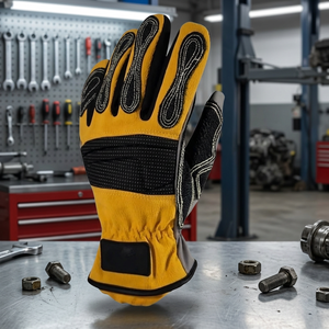 Guantes de Extricación Personalizados de Cuero con TPR Anti-Impacto, Resistentes a Cortes, para Rescate, Seguridad, Protección contra Patógenos, Bomberos, Respuesta a Emergencias, 8oz - Product Image 4