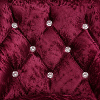 Chaise de bar JOHOOFURNITURE en velours bordeaux, tissu diamanté, ergonomique, réglable, fabriquée en Chine, Taburesi, comptoir de bar