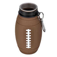 Rugby forme Silicone bouteille d'eau Camping en plein air randonnée tasse silicone pliable bouteille d'eau eau potable pliable tasse