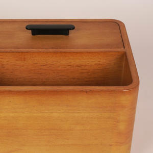 กล่องเก็บของบนโต๊ะทำงานไม้เบนท์วูดสไตล์วินเทจ พร้อมลิ้นชัก 1 ช่อง และชั้นวางแบบเปิด  ตู้จัดระเบียบโต๊ะทำงานอเนกประสงค์ทำจากไม้ธรรมชาติ - Product Image 2