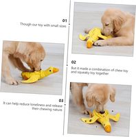 Cachette de nourriture Puzzle pour animaux de compagnie jouet de morsure peluche canard jaune poupée interactive grinçant Durable nettoyage des dents jouet à mâcher pour chiens
