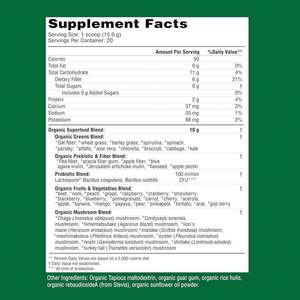 Superalimento Orgánico en Polvo Super Greens, Frutas, Verduras, Hongos y Probióticos, Suplemento para Apoyar la Energía - Product Image 2