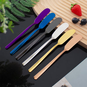 Commercio all'ingrosso della fabbrica torta di marmellata di Dessert crema di formaggio spalmatore di burro coltello argento oro acciaio inox burro coltello - Product Image 2