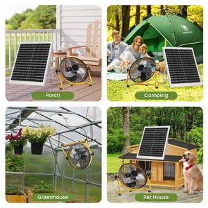 Ventilador Solar Recargable Vantone de Aluminio con 3 Aspas, Ventilador de Corriente Alterna Recargable con Energía Solar para el Hogar y Campamentos al Aire Libre TYF-002 Recargable - Product Image 6