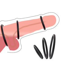 Silicone trois anneaux anneau de pénis pour hommes jouets sexuels pour adultes bite appariement coq
