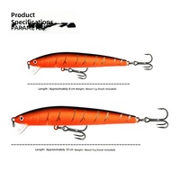 Leurre Artificiel Flottant Minnow 10cm avec Sonnette Sonore et Hameçons pour la Pêche en Rivière - Personnalisation Transfrontalière