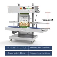 Machine de cachetage en plastique continue automatique commerciale thé alimentaire feuille d'aluminium emballage entraînement électrique pour produit chimique