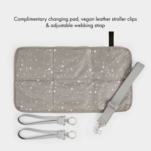 Bolsa Organizadora de Pañales para Bebé, de Poliéster con Impresión Digital Personalizada, Múltiples Bolsillos, Ganchos para Cochecito, Correa Ajustable - Product Image 5