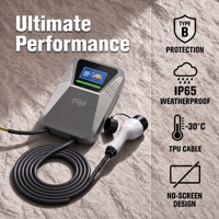 Pengisi Daya EV Portabel Berkualitas Tinggi 7kW Tipe 2 Bersertifikasi CE untuk Acara Luar Ruangan LCD OCPP 2.0 Garansi 24 Bulan