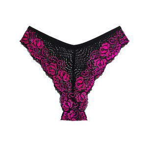 Summer New Product Women's Fashion Lace Embroidery Colored Sexy Underwear Temptation <b>Thong</b> Women's Clothing - Product Image 5