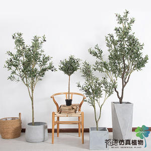 S02317 Vente en gros de plantes artificielles avec pot Arbres artificiels bon marché Arbre en plastique décoratif Arbre artificiel d'olivier à vendre - Product Image 2