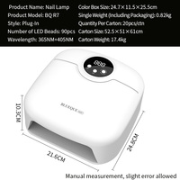 Séchoir à ongles UV carré moderne, lampe de polymérisation de gel à double puissance et faible chaleur, personnalisable OEM pour les partenaires de beauté premium