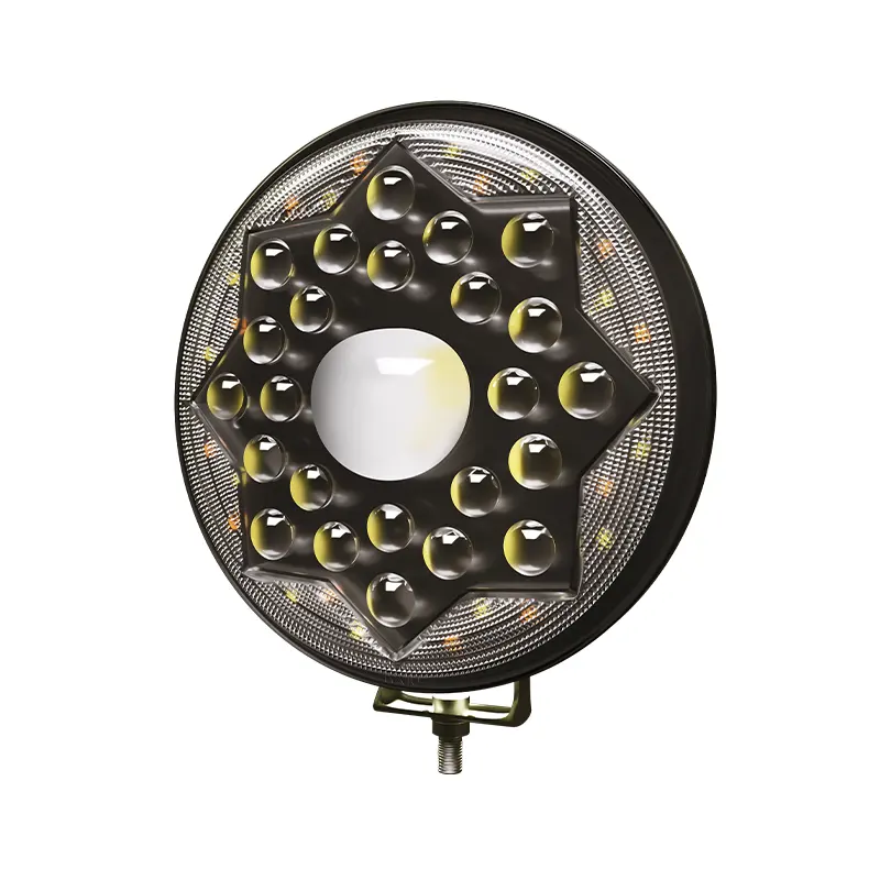 지프 운전 램프 용 자동 조명 시스템 도트 엔젤 아이즈 Drl 터닝 라이트 5 인치 45w 링 라운드 헤드 라이트