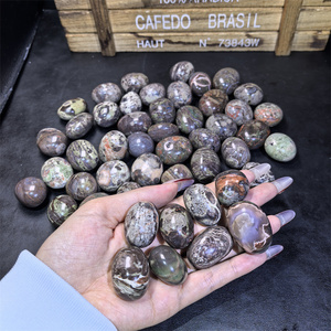 Vente en gros de gravier de pierres précieuses polies, quartz de guérison, agate <span class=keywords><strong>argent</strong></span>ée, pierres roulées pour la décoration - Product Image 5