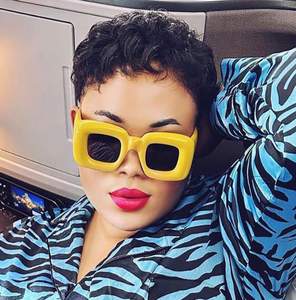 Qmoon Oversize Vintage Retro Shades occhiali da sole occhiali da sole donna Lady Logo personalizzato occhiali da sole quadrati <span class=keywords><strong>Y2K</strong></span> di marca per le donne - Product Image 3