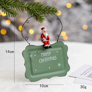 Décorations et porte-paniers de Noël très vendus, panneaux de bienvenue en <span class=keywords><strong>fer</strong></span> <span class=keywords><strong>forgé</strong></span> avec des motifs de bonhomme de neige, de renne et de vieil homme - Product Image 5