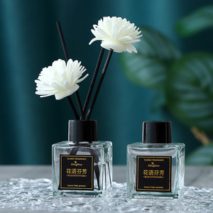 LONGFINE Set de Aromaterapia sin Fuego para el Hogar, Desodorante para Inodoros, Botella de Aromaterapia, Flores Secas de Ratán, Aroma Floral Duradero - Product Image 3