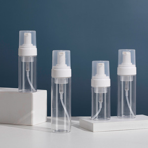 ขวดปั๊มโฟมพลาสติก PET แบบกำหนดเอง ขนาด 100 มล. 200 มล. หัวแปรงซิลิโคนสำหรับเครื่องสำอาง ทำความสะอาดผิวหน้า ล้างหน้า สบู่ - Product Image 4