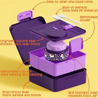 Neue Back To School Supply Hot Sale Food Warm halten Clam shell Kids Lunch Box mit auslaufs icherem Food Jar