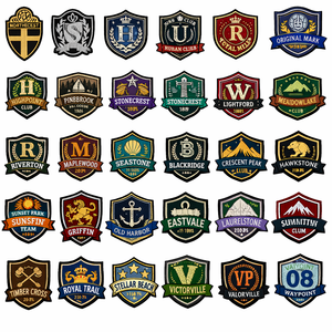 Customize Small Size Irregular Shape University Style Fabric Badge Iron On 3D Custom Logo Embroidered Patch - Product Image 3