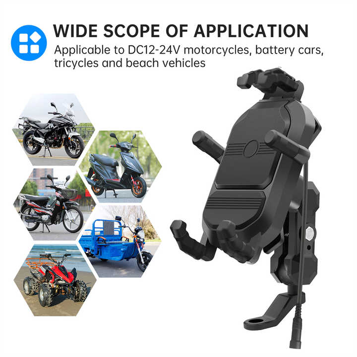 Yoke 20 Extended Wireless Waterproof Tough Charging Motorcycle Mount (sku 57086)