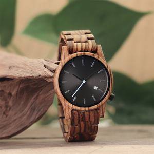 Montres en bois de <span class=keywords><strong>montre</strong></span> en bois de conception faite sur commande de Logo de Quartz de Movt japonais d'oem d'usine - Product Image 3