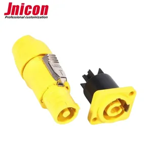 Interior 20A 3pin IP44 impermeable LED pantalla gabinete bloqueo cable a placa Powercon Speakon conector