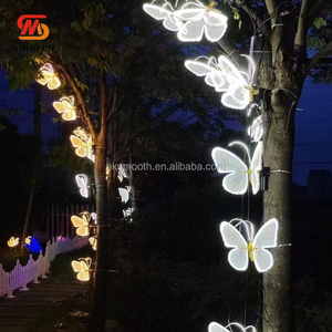 ปีกผีเสื้อเรืองแสง LED สมจริง ขนาด 40 ซม. / 60 ซม. แบบใส เคลื่อนไหวได้ เหมาะสำหรับงานแต่งงานและงานปาร์ตี้ - Product Image 1