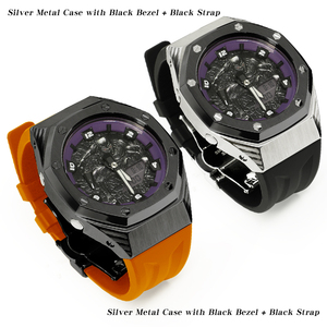 Remplacement du boîtier en métal de luxe et du bracelet en caoutchouc pour les montres de <span class=keywords><strong>GM</strong></span>-<span class=keywords><strong>2100</strong></span> GA-B2100 GA-<span class=keywords><strong>2100</strong></span>/<span class=keywords><strong>2100</strong></span> - Product Image 3