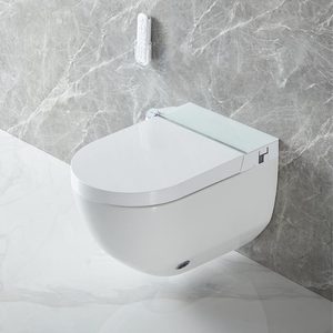 Inodoro Inteligente de Cerámica con Sifón y Descarga por Pared, Montado en la Pared, con Tanque Oculto, de Una Pieza, para Baño y Hotel ST23 - Product Image 6