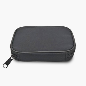Blood Glucose Meter Storage Bag Black Fabric Zippered <b>Case</b> For Medical Devices Instrument Protection <b>Carry</b> <b>Case</b> - Product Image 3